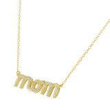 Cursive Mom Pendant