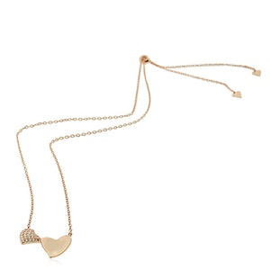 Double Heart Design Necklace