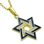 925 Sterling Silver CZ Star of David Necklace Pendant