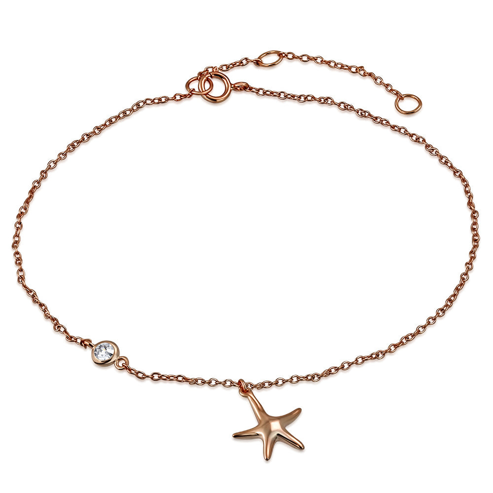 Rose Gold-Tone Starfish Anklet