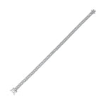 My Daily Styles Cuban Link 925 Sterling Silver 8mm Cubic Zirconia Elegant Men's Bracelet 9"