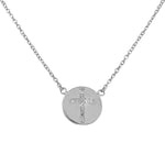 925 Sterling Silver Womens Religious Cross White CZ Classic Pendant Necklace with Chain
