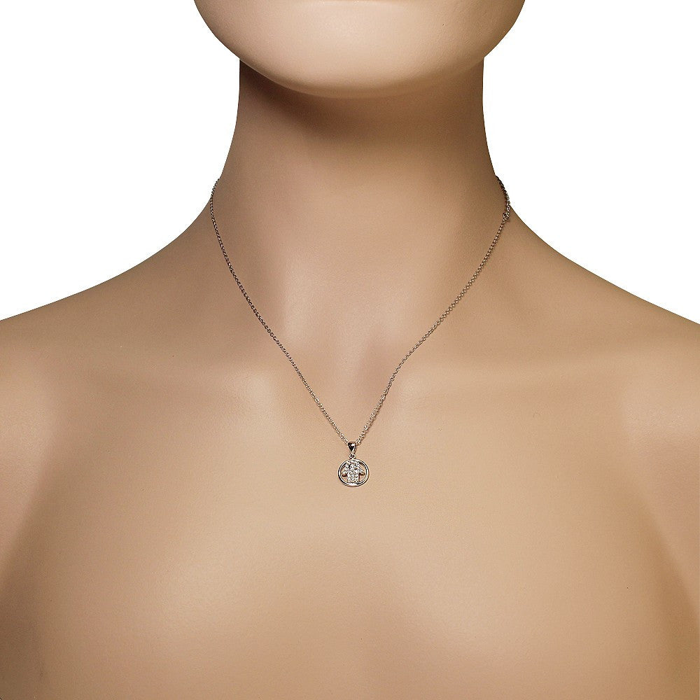 925 Sterling Silver Hamsa CZ Protection Pendant