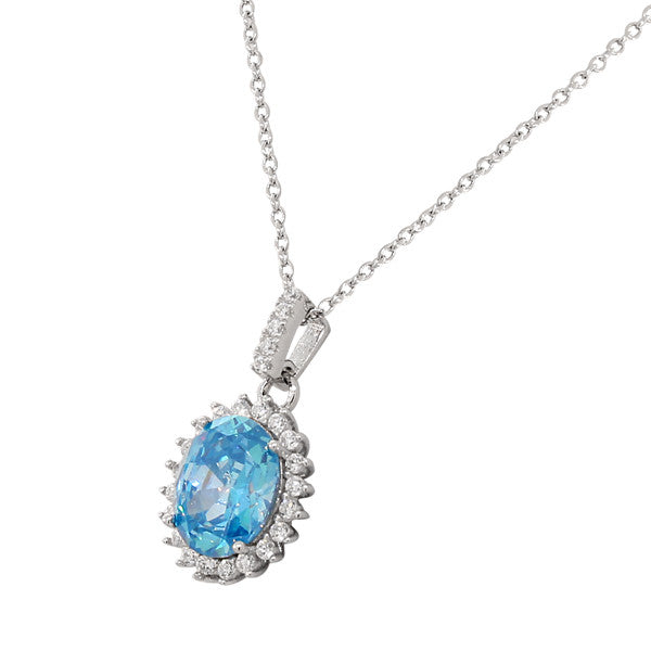 Aquamarine Wreath Pendant