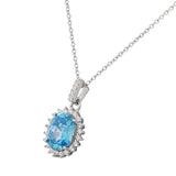 Aquamarine Wreath Pendant