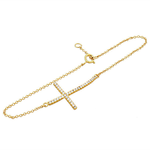 Curved Cross Bracelet