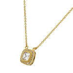 Gold Cushion Pendant