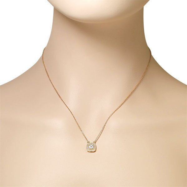 Gold Cushion Pendant