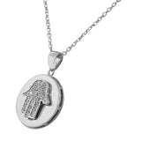 Polished Hamsa Coin Pendant