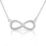 925 Sterling Silver Classic Infinity Charm Womens Girls Pendant Necklace