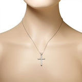 Baby Heart Cross Necklace