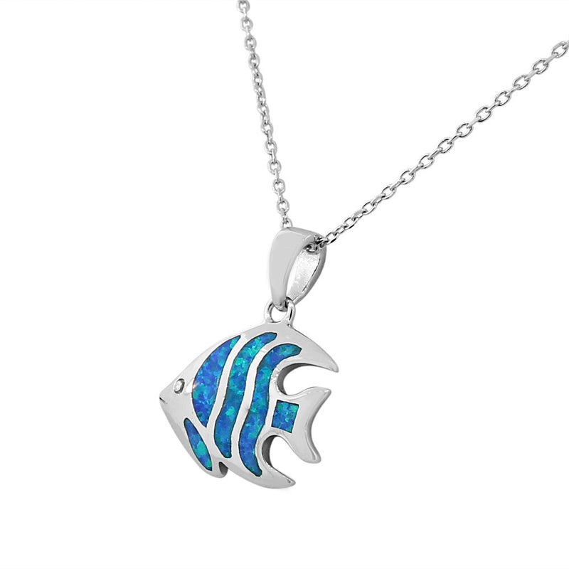 Opal Fiery Fish Necklace