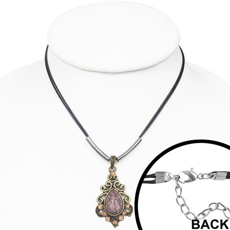 Purple Spiral Gem Pendant