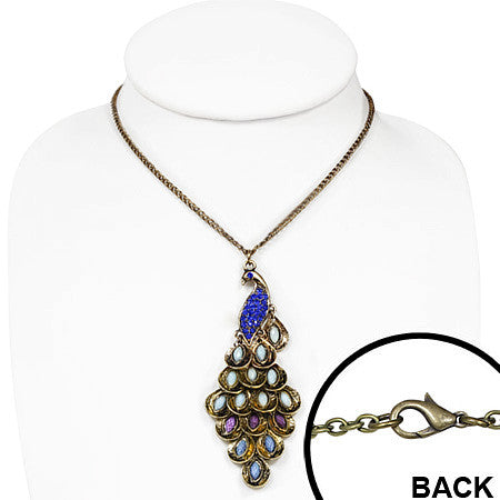 Blue Peacock Tail Pendant