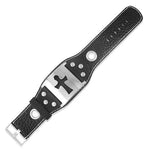 Black Leather Bangle Cross