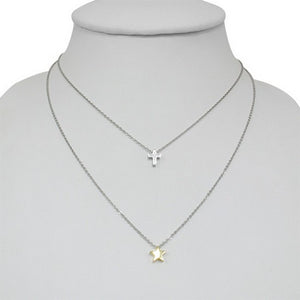 Unique Double Chain Pendant