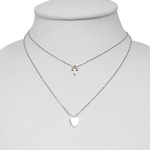 Steel Double Chain Pendant