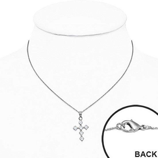 White Gem Religious Cross