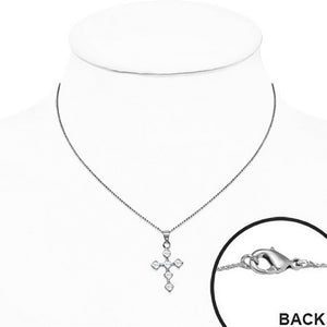White Gem Religious Cross