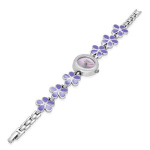 Violet Flower Dial Watch