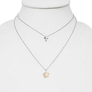 Sweet Flower Cross Pendant