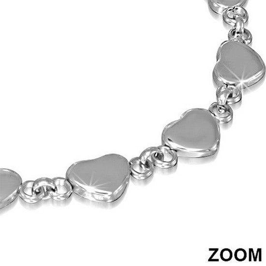 Heart Beads Silver