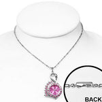 Pink Swan Watch Necklace