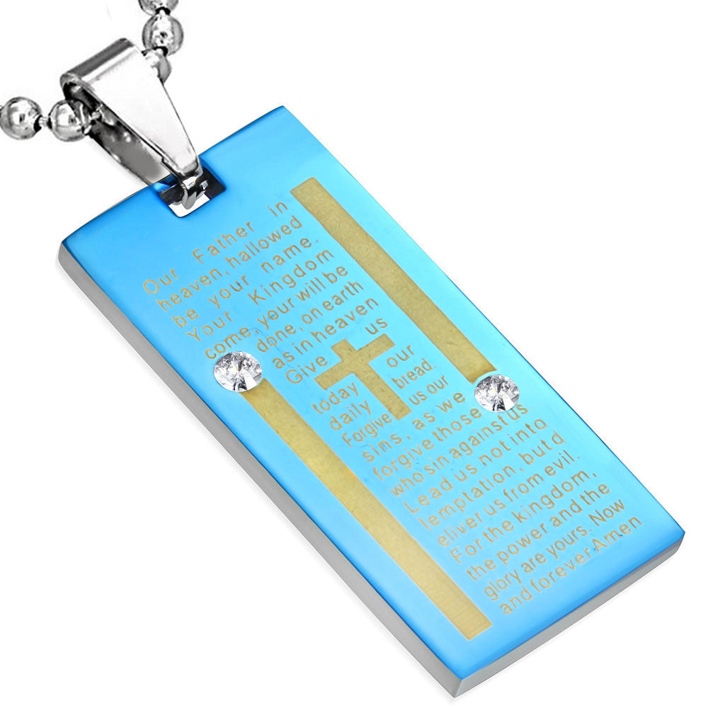 Blue Christian Pendant