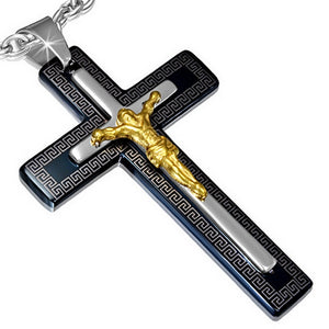 Black Posh Cross Pendant