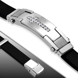 Diamond Cross Men's Bracelet