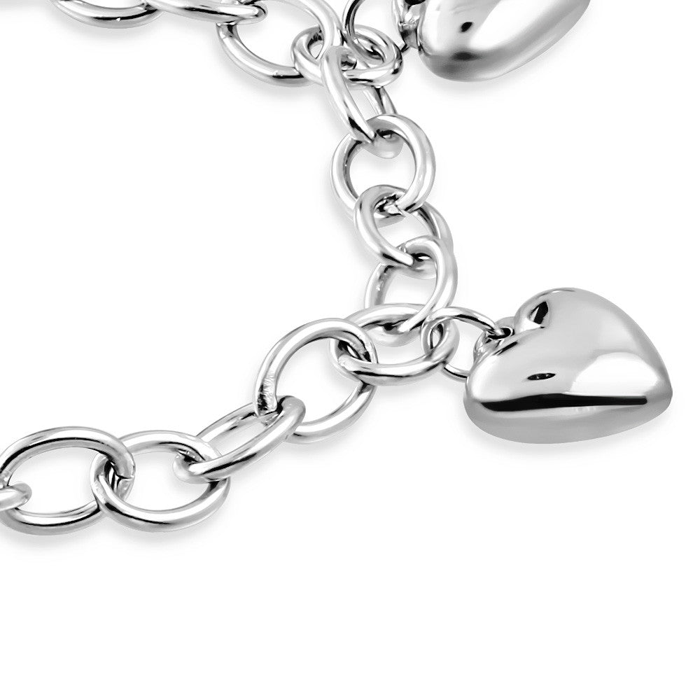 Chic Heart Charm Bracelet
