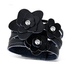 Floral Black Wristband