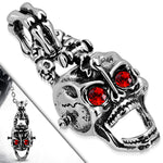 Red Gem Skull Pendant