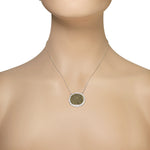 Sterling Silver Yellow Drusy Quartz CZ Round Womens Necklace Drop Dangle Earrings Jewelry Set