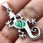 Lizard Shaped Sterling Silver Pendant