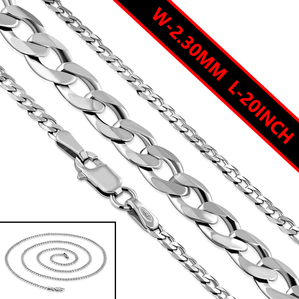 925 Sterling Silver box chain necklace 22"