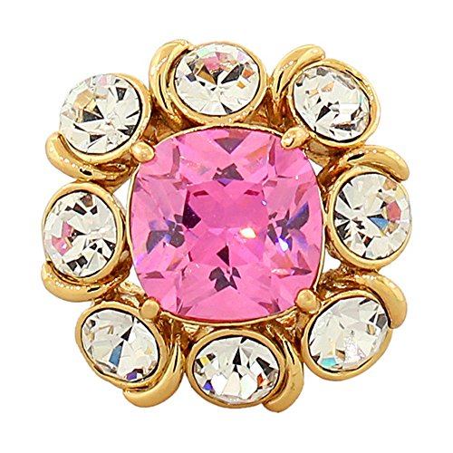 My Daily Styles Fashion Alloy Yellow Gold-Tone White Pink Clear CZ Statement Cocktail Ring