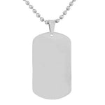 My Daily Styles Stainless Steel Silver-Tone Dog Tag Necklace Pendant with Chain