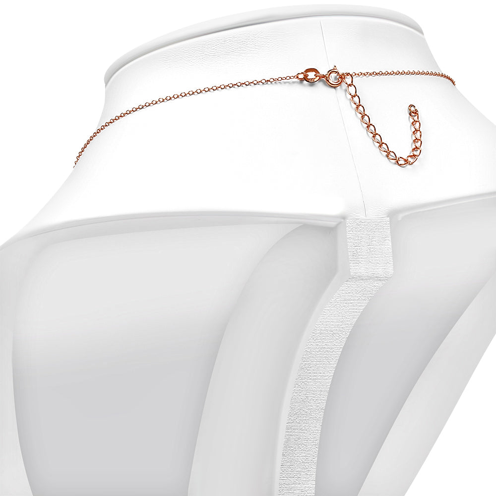 Rose Gold Inlay Opal Star of David Necklace Pendant Sterling Silver
