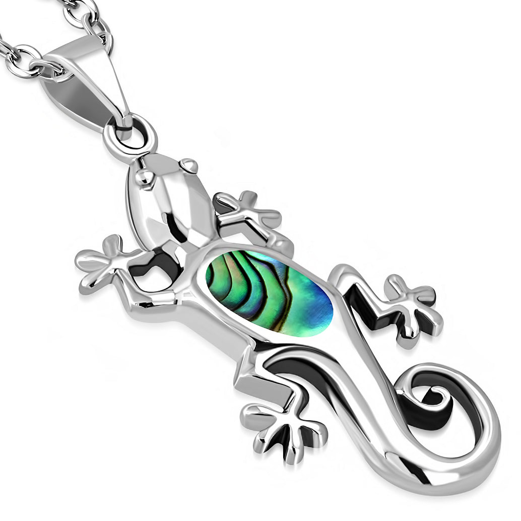 Lizard Shaped Sterling Silver Pendant
