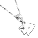 925 Sterling Silver Blue Opal Tropical Fish Pendant Necklace