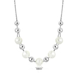 Women's Simulated Pearl 925 Sterling Silver Necklace