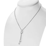 Womens 925 Sterling Silver Y Necklace