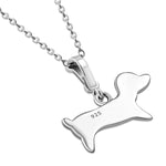 My Daily Styles 925 Sterling Silver Puppy Dog Pet Opal Pendant Necklace