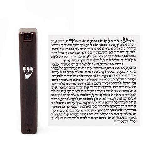 My Daily Styles Plastic Mezuzah Case Waterproof Judaica Door Mezuza for House Blessing Brown Wood Pattern (Size 10cm 12cm 15cm)