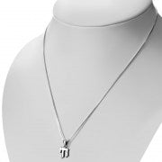 Womens 925 Sterling Silver Chai "Life" Jewish Hebrew Pendant Necklace