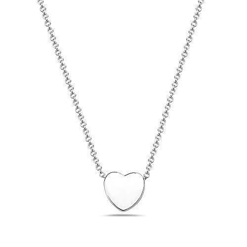 My Daily Styles 925 Sterling Silver Womens Girls Love Heart Pendant Necklace