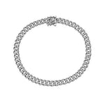 My Daily Styles Cuban Link 925 Sterling Silver 8mm Cubic Zirconia Elegant Men's Bracelet 9"