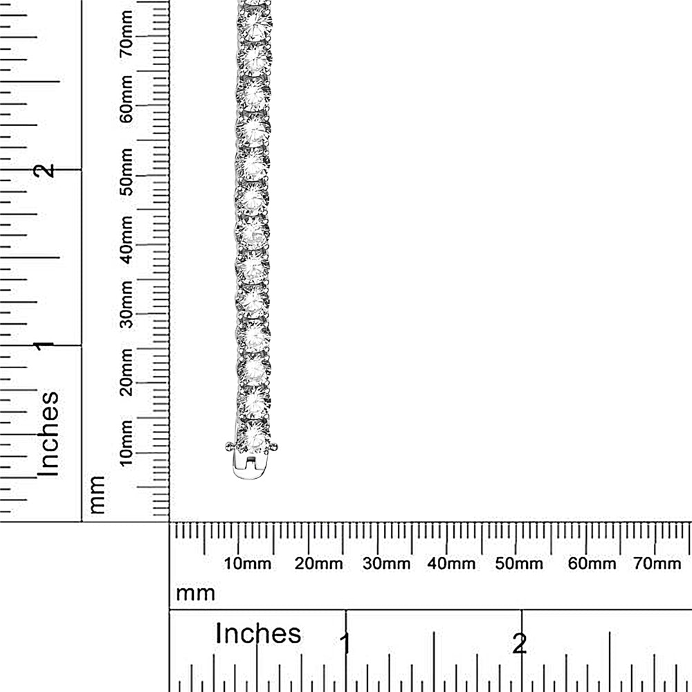 925 Sterling Silver Cubic Zirconia Tennis Bracelet