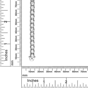 925 Sterling Silver Cubic Zirconia Tennis Bracelet